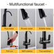 Deck Mounted Black Kitchen Faucets Pull Out Hot Cold Water Filter Tap for Kitchen Three Ways Sink Mixer Kitchen Faucet ELK9139B|Kitchen Faucets