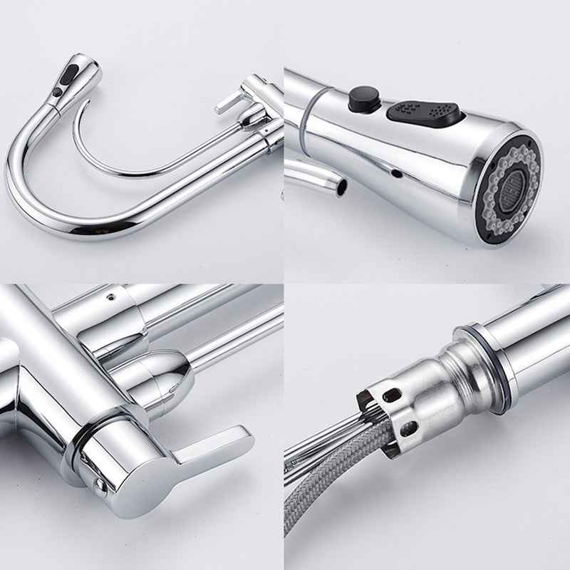 Deck Mounted Black Kitchen Faucets Pull Out Hot Cold Water Filter Tap for Kitchen Three Ways Sink Mixer Kitchen Faucet ELK9139B|Kitchen Faucets