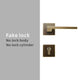 Dooroom Brass Door Lever American Nordic Modern Solid Wood Interior Door Lock Bedroom Split Mechanical Set Handle Black Square|Door Locks