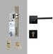 Dooroom Brass Door Lever American Nordic Modern Solid Wood Interior Door Lock Bedroom Split Mechanical Set Handle Black Square|Door Locks