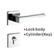 Dooroom Brass Door Lever American Nordic Modern Solid Wood Interior Door Lock Bedroom Split Mechanical Set Handle Black Square|Door Locks