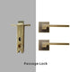 Dooroom Brass Door Lever American Nordic Modern Solid Wood Interior Door Lock Bedroom Split Mechanical Set Handle Black Square|Door Locks