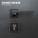 Dooroom Brass Door Lever American Nordic Modern Solid Wood Interior Door Lock Bedroom Split Mechanical Set Handle Black Square|Door Locks
