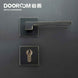 Dooroom Brass Door Lever American Nordic Modern Solid Wood Interior Door Lock Bedroom Split Mechanical Set Handle Black Square|Door Locks