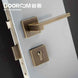 Dooroom Brass Door Lever American Nordic Modern Solid Wood Interior Door Lock Bedroom Split Mechanical Set Handle Black Square|Door Locks