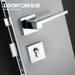 Dooroom Brass Door Lever American Nordic Modern Solid Wood Interior Door Lock Bedroom Split Mechanical Set Handle Black Square|Door Locks