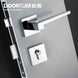 Dooroom Brass Door Lever American Nordic Modern Solid Wood Interior Door Lock Bedroom Split Mechanical Set Handle Black Square|Door Locks