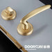Dooroom Brass Mute Door Lever American European Modern Black Gold Interior Room Bedroom Bathroom Solid Wood Door Lock Split Knob|Door Locks