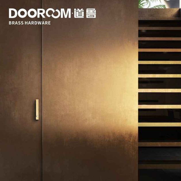 Dooroom Brass Sliding Door Lock Set Handles LOFT Nordic Push Pull Wood Door Interior Living Room Bathroom Balcony Kitchen|Sliding Door Locks
