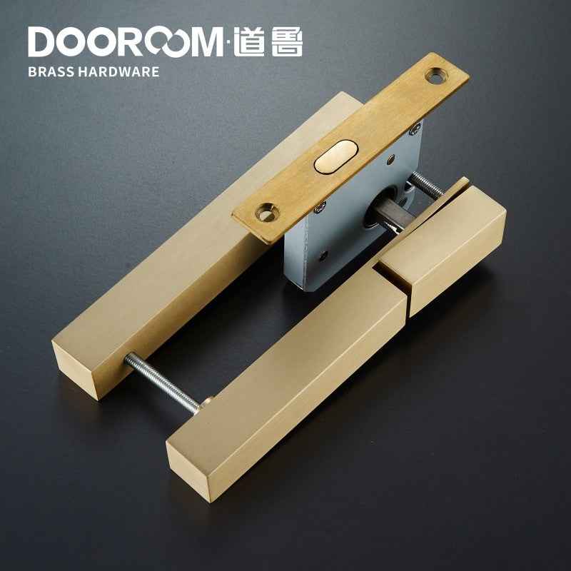 Dooroom Brass Sliding Door Lock Set Handles LOFT Nordic Push Pull Wood Door Interior Living Room Bathroom Balcony Kitchen|Sliding Door Locks