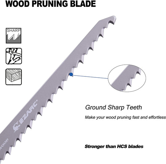 EZARC Wood Pruning Reciprocating Saw Blades 150mm 6TPI Ground Sharp Teeth For Fast Wood Cutting 5 Piece Pack Frontier General Hardware