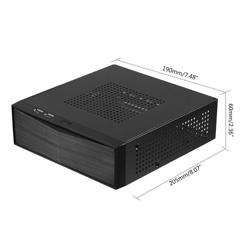 FH03 FH05 Host Mini ITX Office Home Computer Case USB2.0 with Radiator Hole HTPC Power Supply Horizontal Metal Desktop Chassis|Computer Cases & Towers - Frontier General Hardware