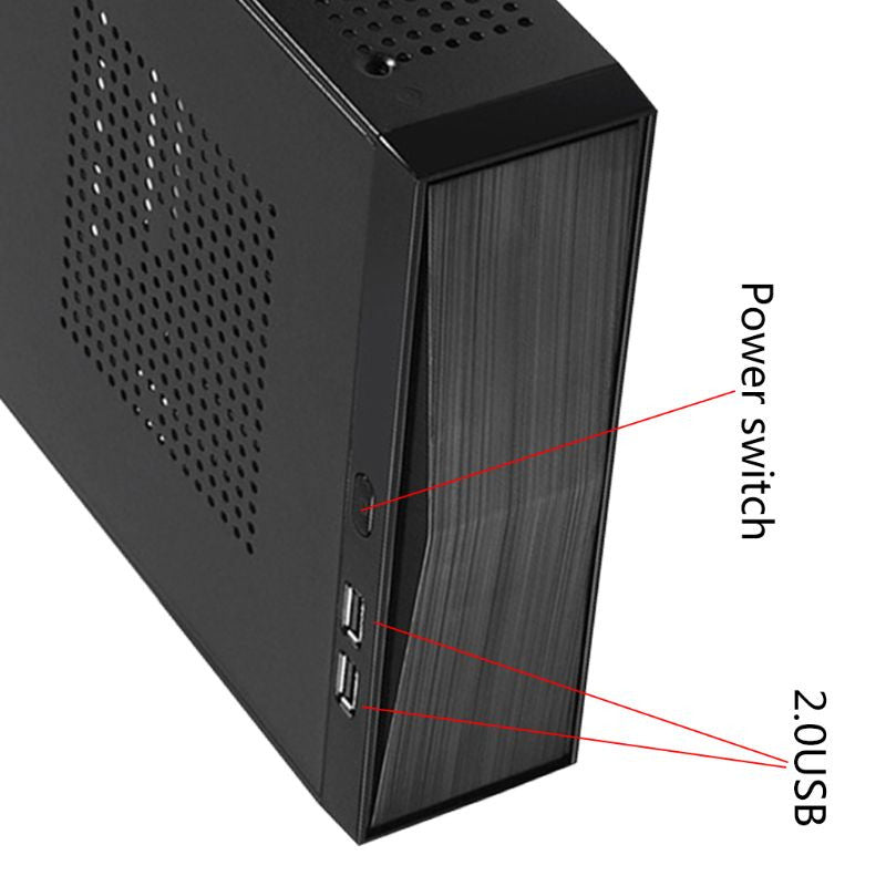 FH03 FH05 Host Mini ITX Office Home Computer Case USB2.0 with Radiator Hole HTPC Power Supply Horizontal Metal Desktop Chassis|Computer Cases & Towers - Frontier General Hardware