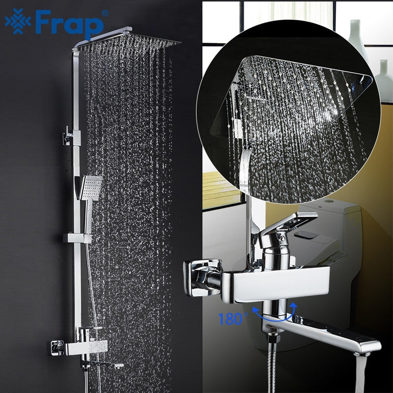 FRAP bathroom shower faucet set bathtub faucets shower mixer tap Bath Shower taps rainfall shower head set mixer torneira|Shower Faucets| - Frontier General Hardware