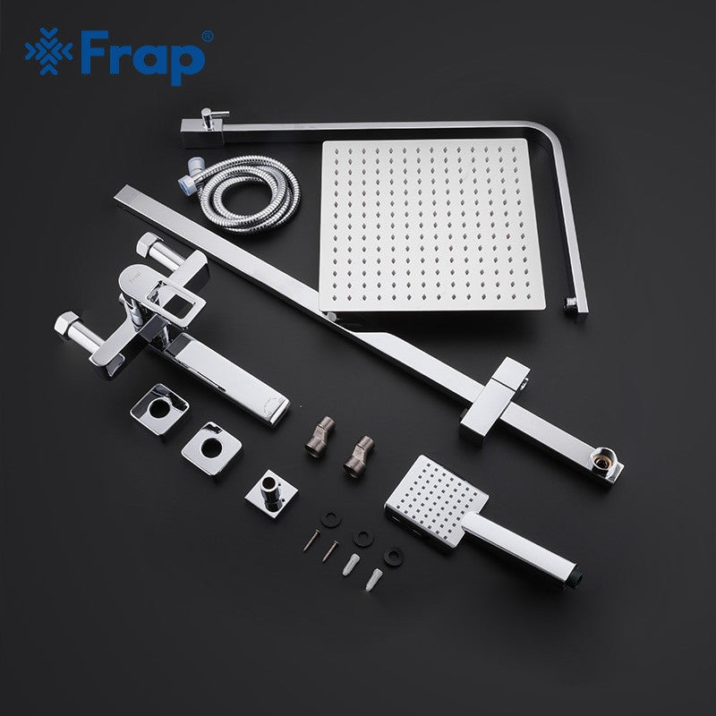 FRAP bathroom shower faucet set bathtub faucets shower mixer tap Bath Shower taps rainfall shower head set mixer torneira|Shower Faucets| - Frontier General Hardware