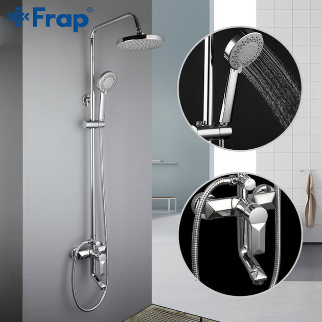 FRAP bathroom shower faucet set bathtub faucets shower mixer tap Bath Shower taps rainfall shower head set mixer torneira|Shower Faucets| - Frontier General Hardware
