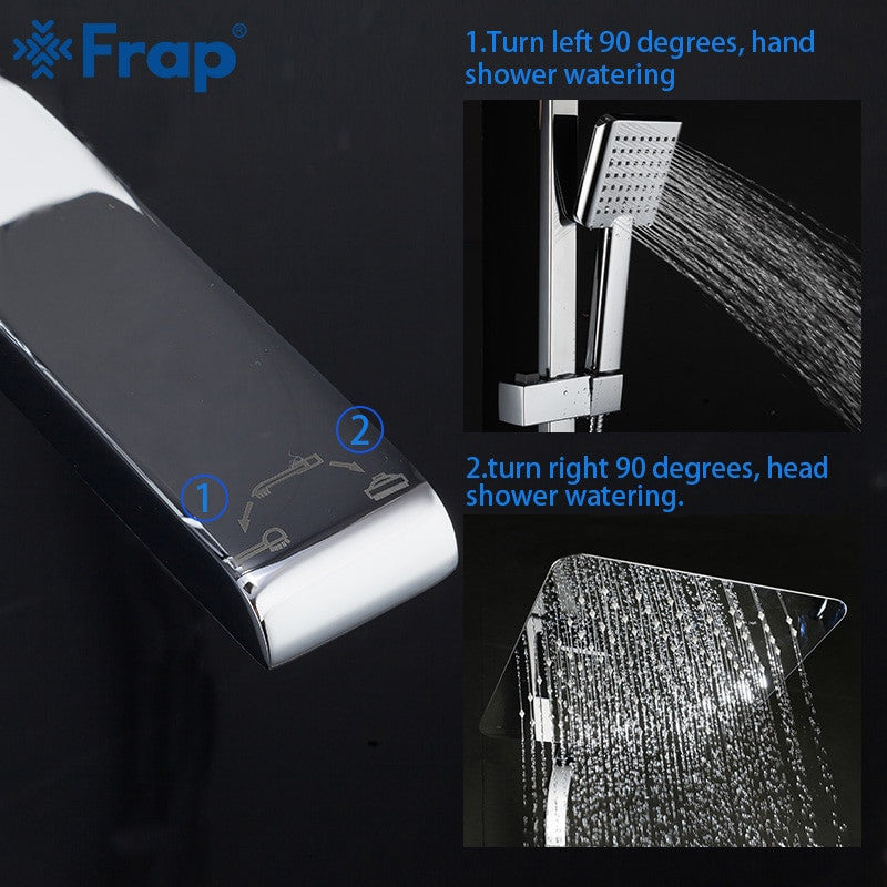 FRAP bathroom shower faucet set bathtub faucets shower mixer tap Bath Shower taps rainfall shower head set mixer torneira|Shower Faucets| - Frontier General Hardware