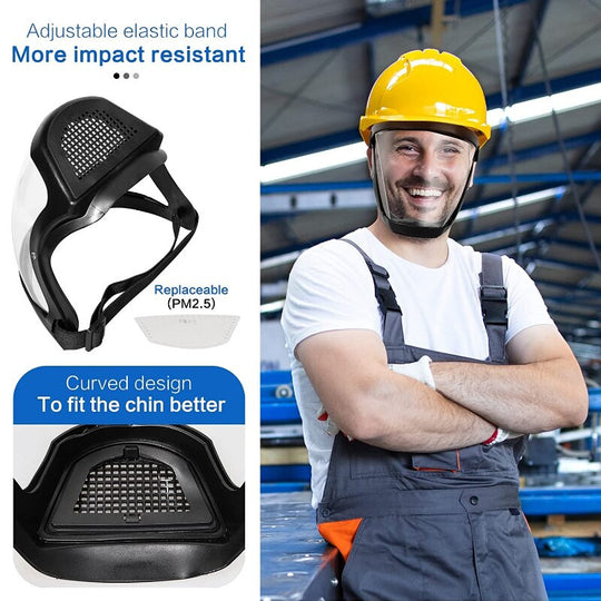 Faceshield Eyeshield Dust Cover Transparent Moto Cycling Windproof Mask Full Face Dustproof Anti-wind Welding Safety Glasses Frontier General Hardware