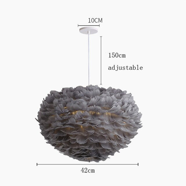 Feather Pendant Lights Modern Pandant Lamp Nordic Design Romantic Kitchen Dining Room HangLamp Feather Hanging Light Fixture|Pendant Lights| - Frontier General Hardware