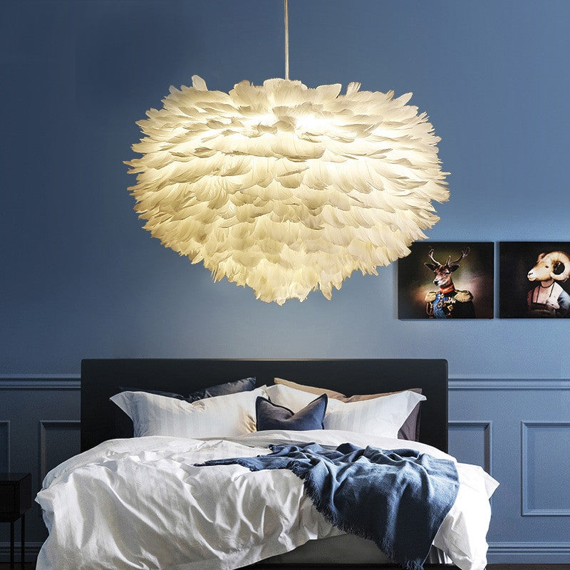 Feather Pendant Lights Modern Pandant Lamp Nordic Design Romantic Kitchen Dining Room HangLamp Feather Hanging Light Fixture|Pendant Lights| - Frontier General Hardware