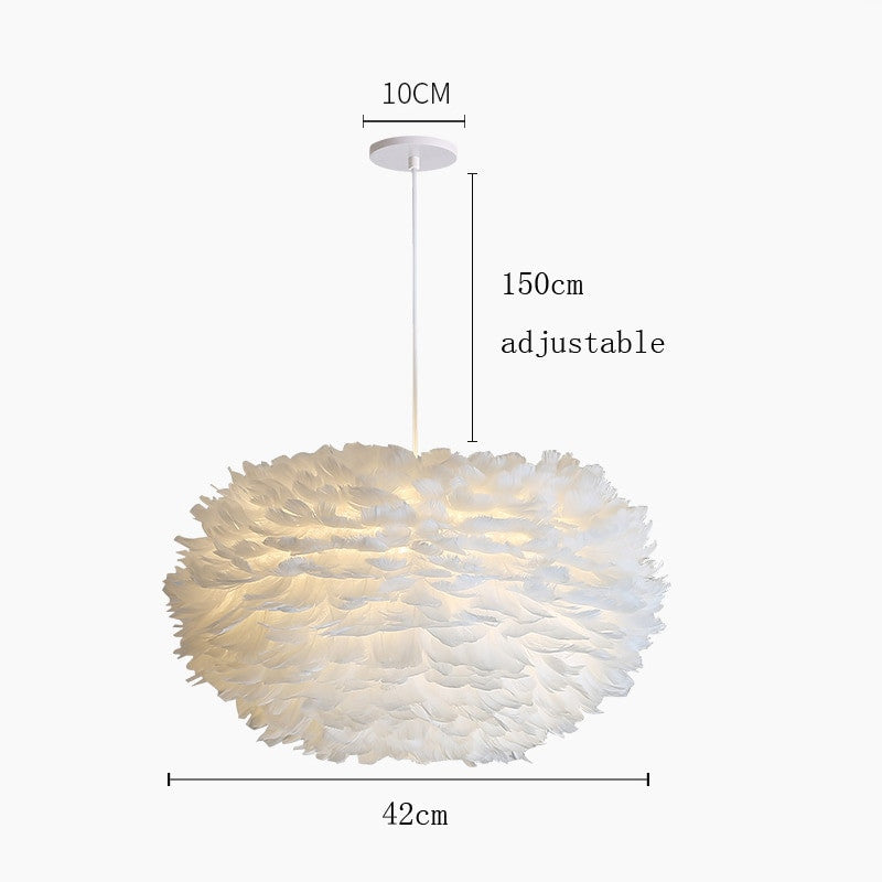 Feather Pendant Lights Modern Pandant Lamp Nordic Design Romantic Kitchen Dining Room HangLamp Feather Hanging Light Fixture|Pendant Lights| - Frontier General Hardware