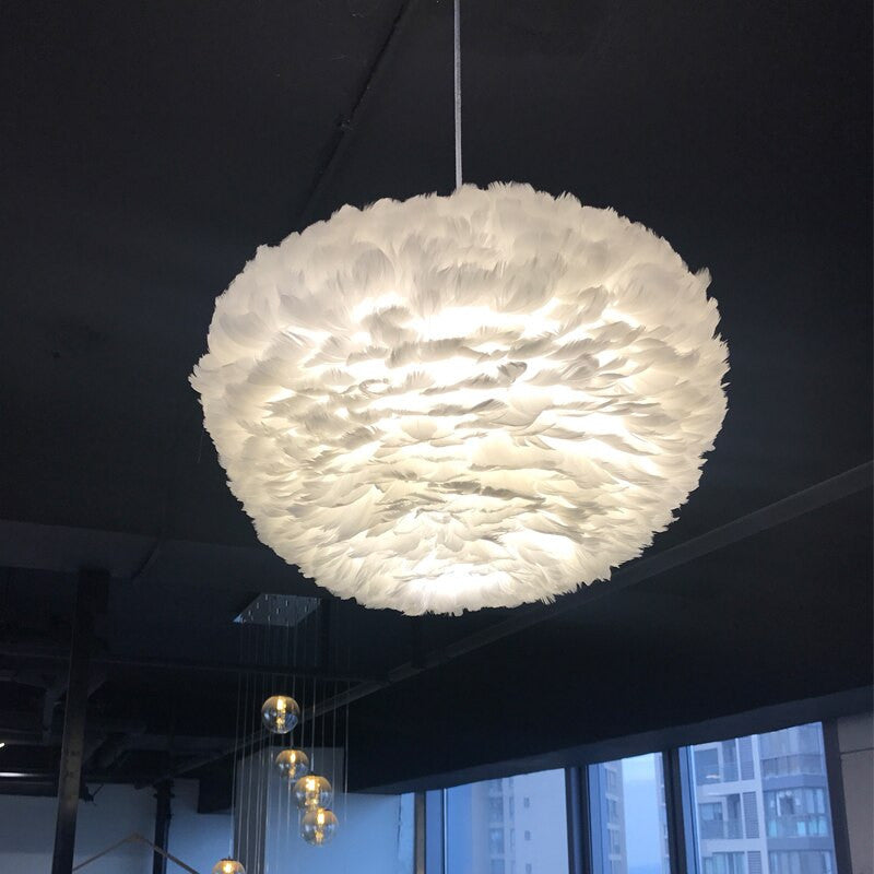 Feather Pendant Lights Modern Pandant Lamp Nordic Design Romantic Kitchen Dining Room HangLamp Feather Hanging Light Fixture|Pendant Lights| - Frontier General Hardware