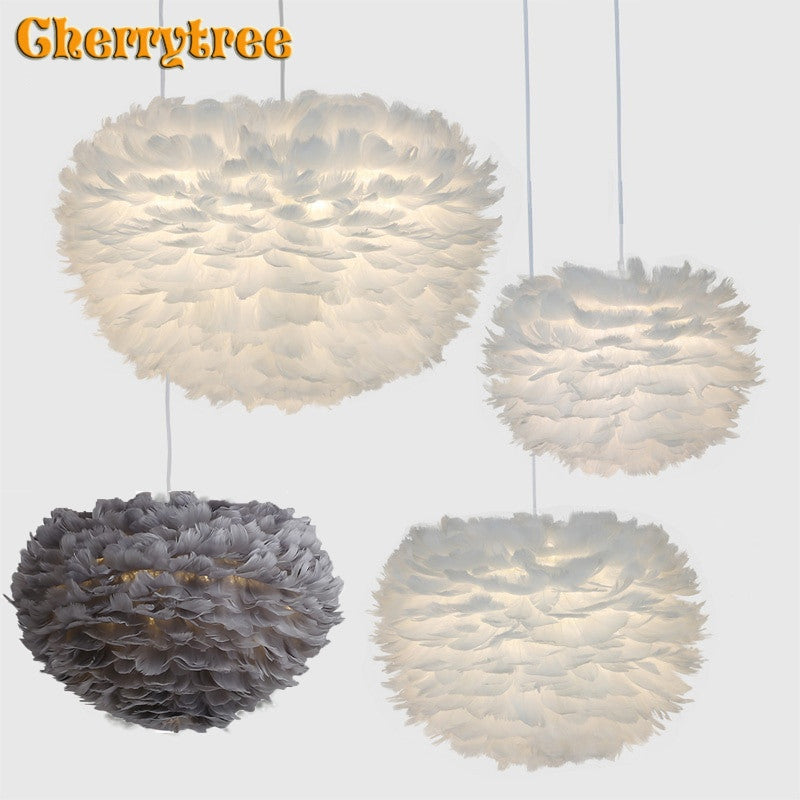 Feather Pendant Lights Modern Pandant Lamp Nordic Design Romantic Kitchen Dining Room HangLamp Feather Hanging Light Fixture|Pendant Lights| - Frontier General Hardware