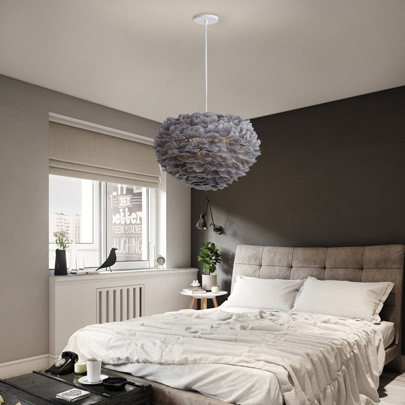 Feather Pendant Lights Modern Pandant Lamp Nordic Design Romantic Kitchen Dining Room HangLamp Feather Hanging Light Fixture|Pendant Lights| - Frontier General Hardware