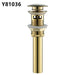 Frap Basin Sink Pop Up Drain Brass Waterlet Drains With Overflow Hole Vanity Waste Drainer 8 Colors Bathroom accessories Y81033|Bath Hardware Sets - Frontier General Hardware