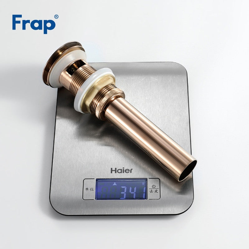Frap Basin Sink Pop Up Drain Brass Waterlet Drains With Overflow Hole Vanity Waste Drainer 8 Colors Bathroom accessories Y81033|Bath Hardware Sets - Frontier General Hardware