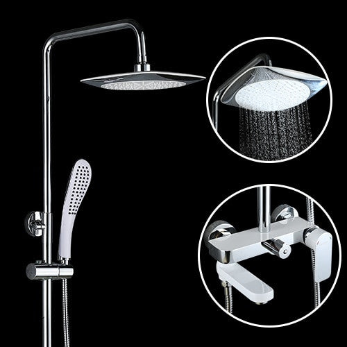 GAPPO Shower System bathroom shower faucet tap bath mixer bathtub faucet set waterfall shower set chrome rain shower head|Shower System| - Frontier General Hardware