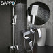GAPPO Shower System bathroom shower faucet tap bath mixer bathtub faucet set waterfall shower set chrome rain shower head|Shower System| - Frontier General Hardware