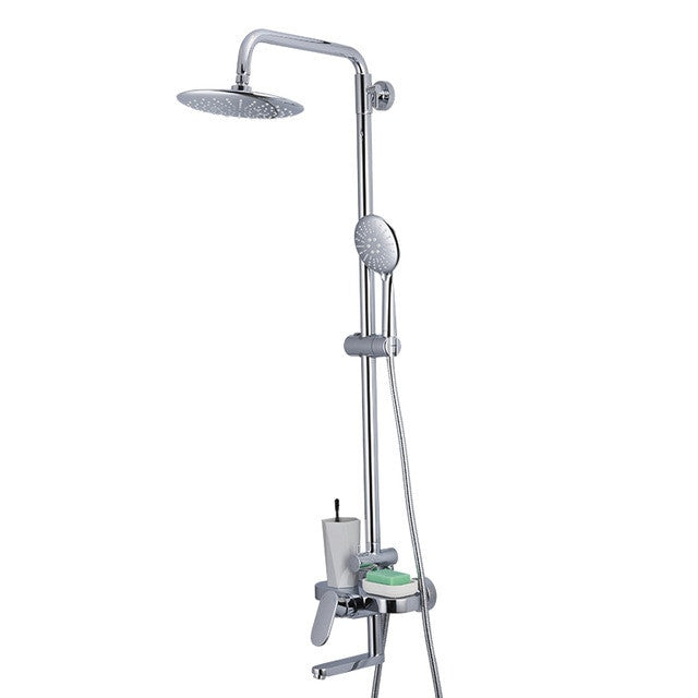 GAPPO Shower System bathroom shower faucet tap bath mixer bathtub faucet set waterfall shower set chrome rain shower head|Shower System| - Frontier General Hardware