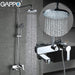 GAPPO Shower System bathroom shower faucet tap bath mixer bathtub faucet set waterfall shower set chrome rain shower head|Shower System| - Frontier General Hardware
