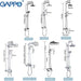 GAPPO Shower System bathroom shower faucet tap bath mixer bathtub faucet set waterfall shower set chrome rain shower head|Shower System| - Frontier General Hardware