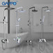 GAPPO Shower System bathroom shower faucet tap bath mixer bathtub faucet set waterfall shower set chrome rain shower head|Shower System| - Frontier General Hardware