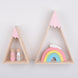 GIANTEX 2pcs/set Home Decor Nordic Style For Baby Room decor Wall Shelf Wood Snow Mountain Shelf Floating Shelf For Kids Room|Decorative Shelves| - Frontier General Hardware