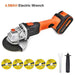 GOXAWEE 20V Cordless Angle Grinder 4000mAh/3000mAh Lithium Ion Electric Angle Cutting Grinding Tool Sanding Machine Power Tool|Grinders