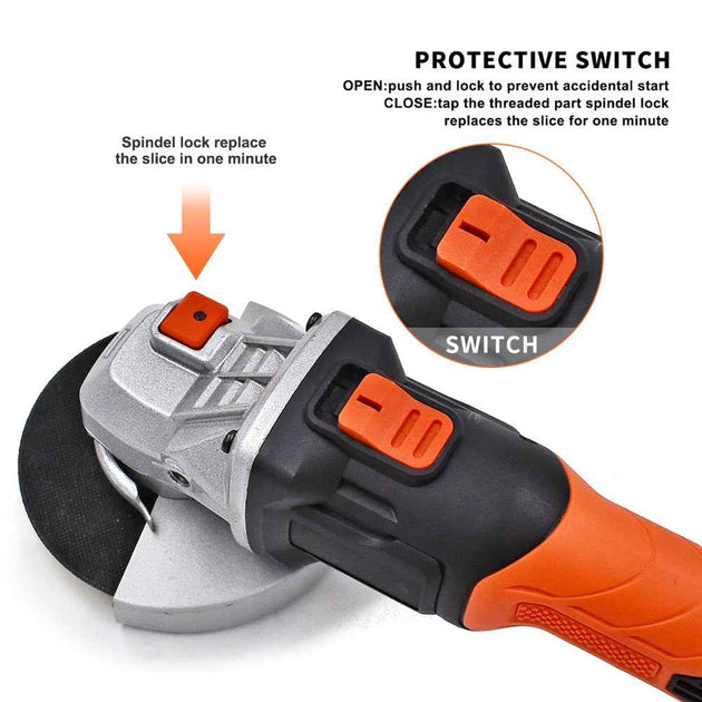 GOXAWEE 20V Cordless Angle Grinder 4000mAh/3000mAh Lithium Ion Electric Angle Cutting Grinding Tool Sanding Machine Power Tool|Grinders