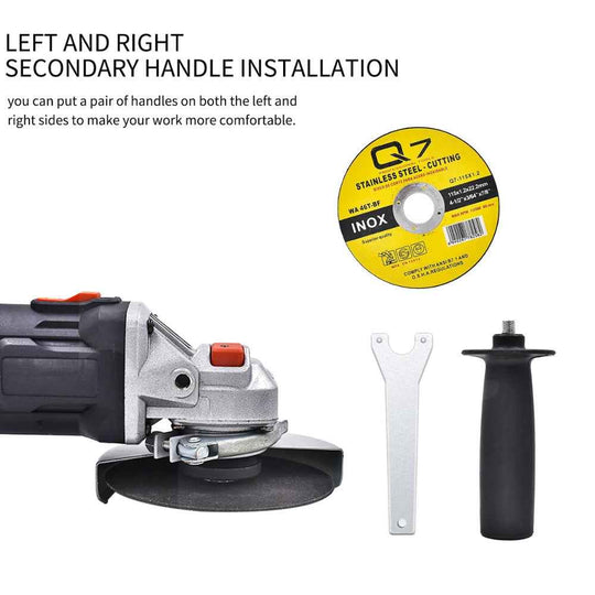 GOXAWEE Electric Cordless Angle Grinder 20V Rechargeable Lithium Battery 4000mAh Grinding Machine Power Tools For Cutting Metal|Grinders