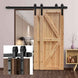 Gifsin Bypass Sliding Barn Door Hardware Track Bent Hanger Bypassing System 4 9.6FT|Doors
