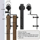 Gifsin Bypass Sliding Barn Door Hardware Track Bent Hanger Bypassing System 4 9.6FT|Doors