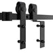Gifsin Bypass Sliding Barn Door Hardware Track Bent Hanger Bypassing System 4 9.6FT|Doors