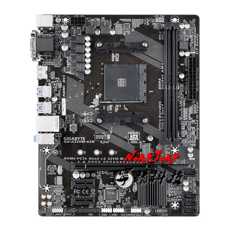 Gigabyte GA A320M S2H Micro ATX AMD A320 DDR4 M.2 USB3.1 STAT3.0 SSD/New/32G Best support R9 desktop CPU Socket AM4 Motherboard|Motherboards - Frontier General Hardware