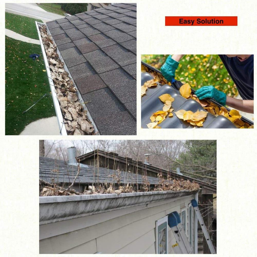 Gutter Guard Mesh 20 Ft X 6In Black Plastic Gutters Cover gutter leaf guard Easy Install|Grates - Frontier General Hardware