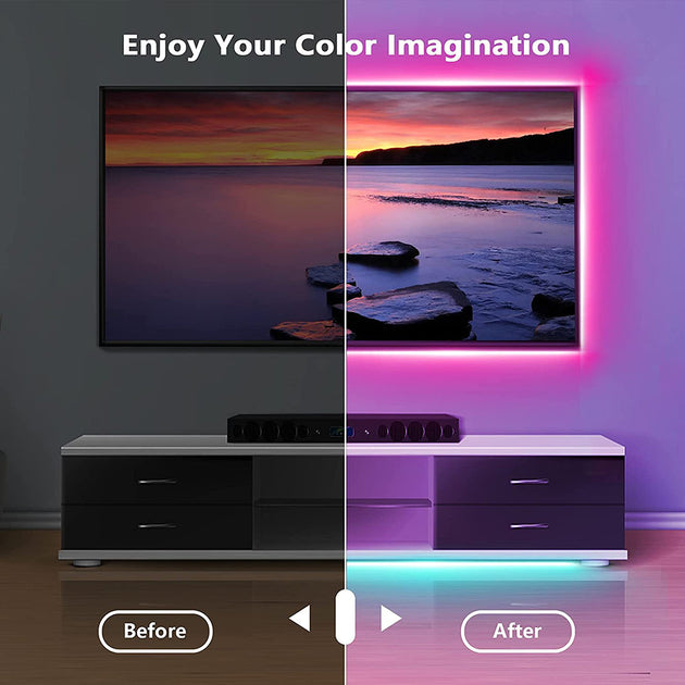 Bluetooth RGB LED Strip Light App Control 5V USB Tape 5050 SMD Flexible Self Adhesive TV Desktop Lighting Frontier General Hardware