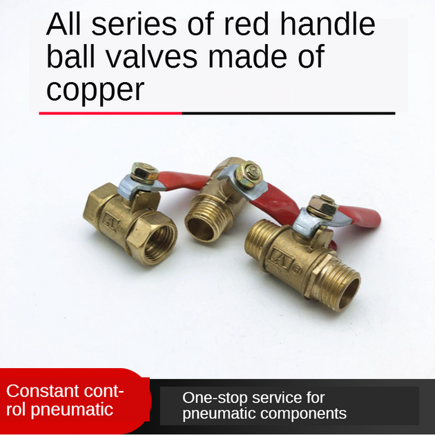 Brass Pneumatic Ball Valve With BSP Female And Male Threads Two Way Shut Off Pipe Fitting Connector Adapter Frontier General Hardware