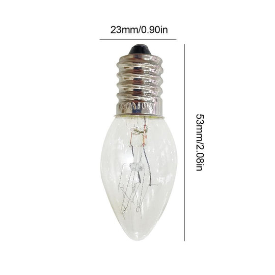 E14 Salt Lamp Bulb for Aroma Diffuser 220V 10W 90LM Transparent Warm Yellow C7 Tungsten Bulb Aroma Lamp 6Pcs Set Frontier General Hardware
