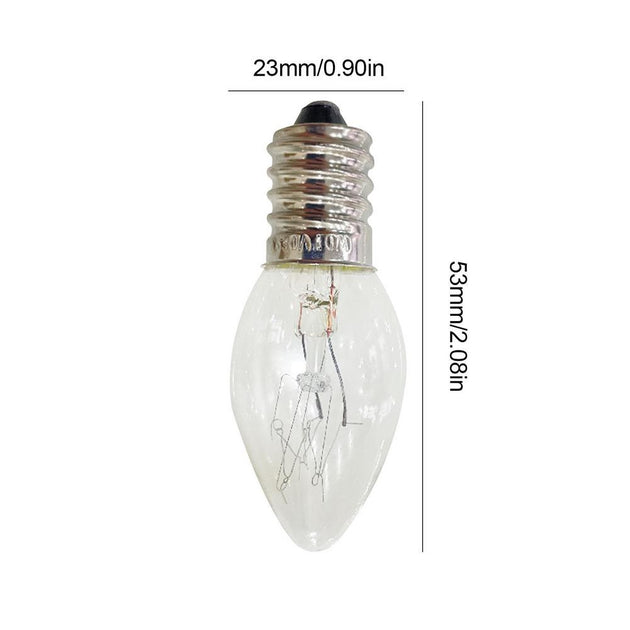E14 Salt Lamp Bulb for Aroma Diffuser 220V 10W 90LM Transparent Warm Yellow C7 Tungsten Bulb Aroma Lamp 6Pcs Set Frontier General Hardware