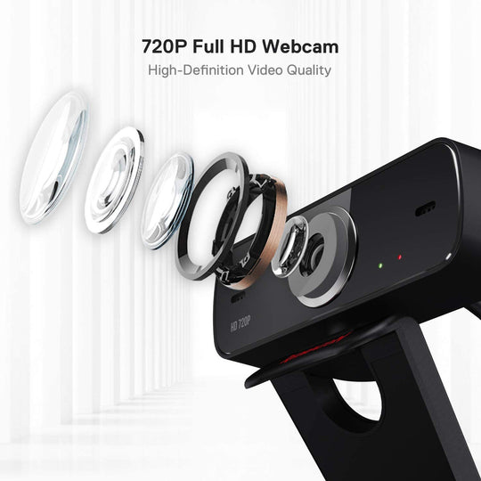 Redragon GW600 720P Webcam With Built In Dual Microphones For Online Courses Video Conferencing And Streaming Frontier General Hardware